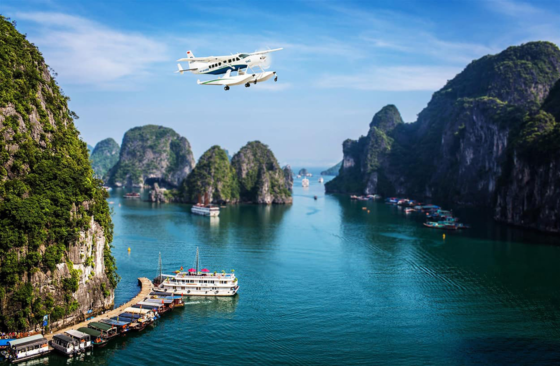 Seeing Halong Bay from the sky